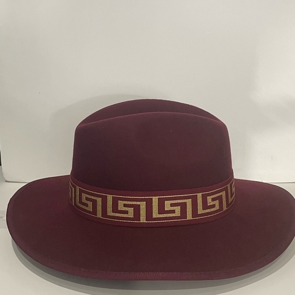 Bruno Capelo hat brim fedora wool burgundy - Picture 3 of 4